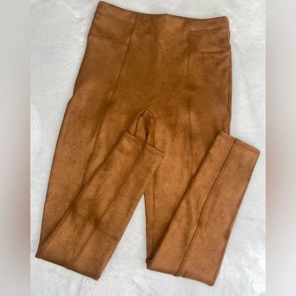 SPANX Faux Suede High-Waisted Leggings - Picture 5 of 12